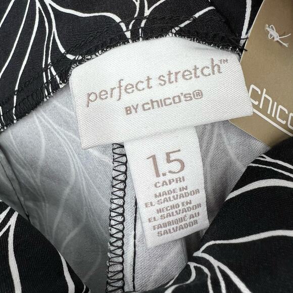NEW NWT Chicos Perfect Stretch Sz 1.5 US 10 Medium/Large Josie Slim Capri Pants - Picture 6 of 10